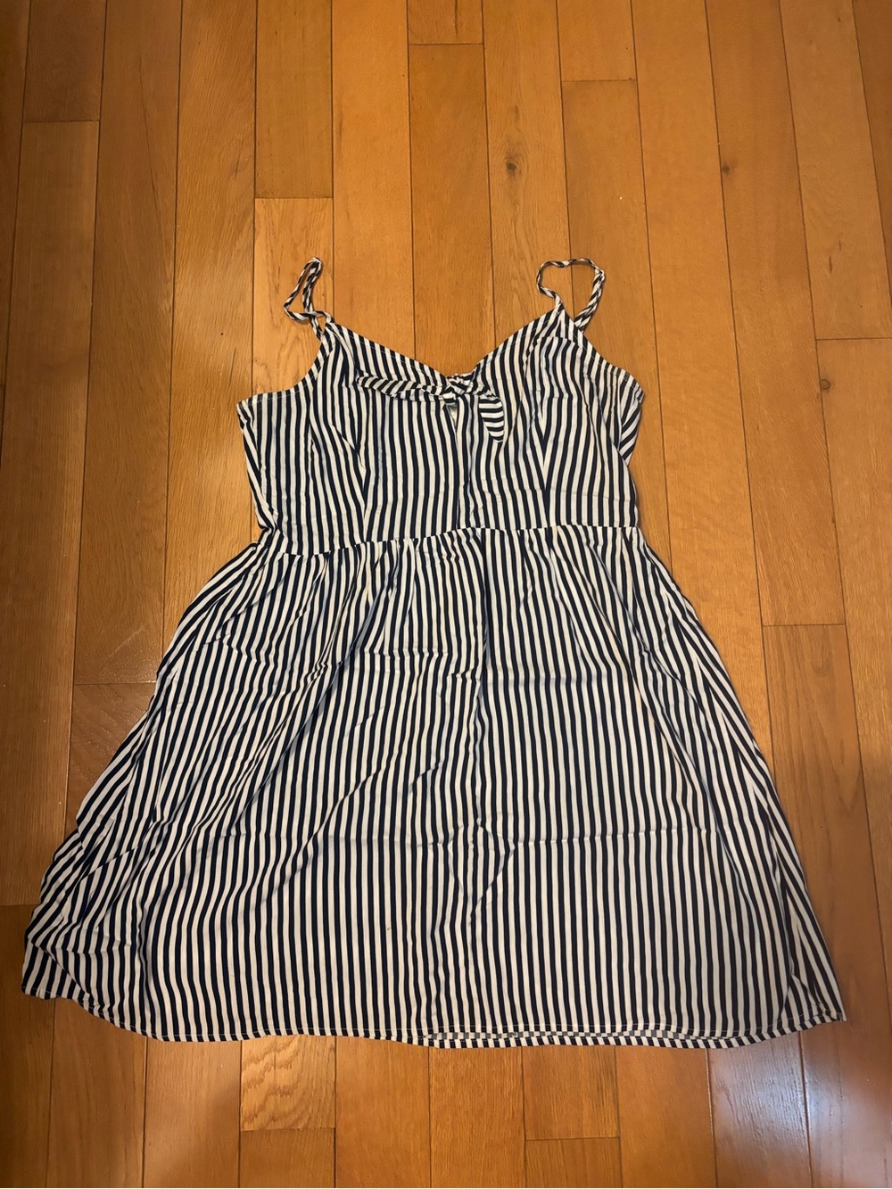 Striped Navy and White Dress